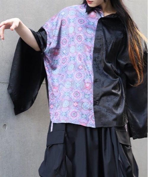 REZEN（リゼン）の「陰陽師×曼荼羅２ＷＡＹシャツ（シャツ/ブラウス・メンズ・ブラック/アイボリー/ローズ/レッドパープル・MEDIUM/LARGE）」の10枚目の写真