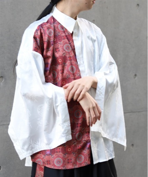 REZEN（リゼン）の「陰陽師×曼荼羅２ＷＡＹシャツ（シャツ/ブラウス・メンズ・ブラック/アイボリー/ローズ/レッドパープル・MEDIUM/LARGE）」の16枚目の写真