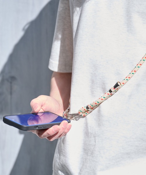 Arnold Palmer(アーノルドパーマー)の「パーマー ミックスコード シェア スマホストラップ(スマホグッズ・レディース・ベージュ/ネイビー・F)」の1枚目の写真