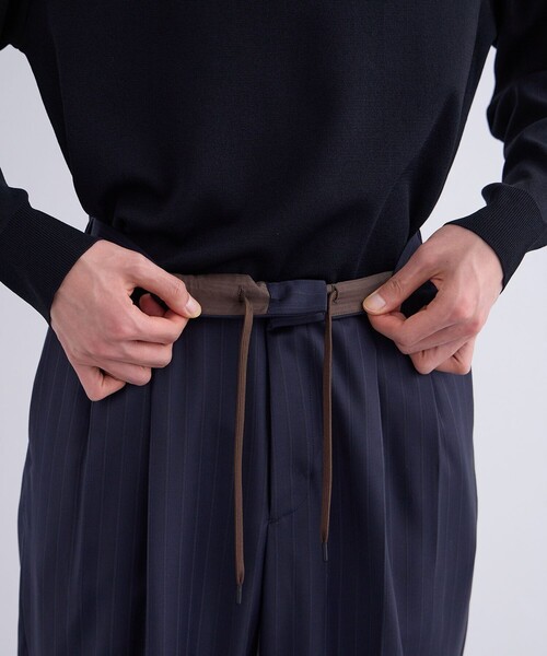 セットアップ着用可能】LORO PIANA FABRIC イージーパンツ（スラックス