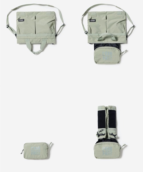 AIGLE（エーグル）の「撥水コンパクト ショルダーバッグ /ヘルメットバッグ（ショルダーバッグ・レディース・ブルー/ライトグリーン/ブラック・FREE）」の7枚目の写真