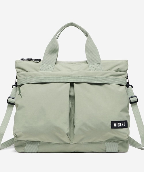 AIGLE（エーグル）の「撥水コンパクト ショルダーバッグ /ヘルメットバッグ（ショルダーバッグ・レディース・ブルー/ライトグリーン/ブラック・FREE）」の8枚目の写真