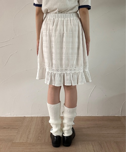 kutir(クティール)の「リボンドロストレース切り替えミニスカート(スカート・レディース・オフホワイト/ブラック・FREE)」の14枚目の写真