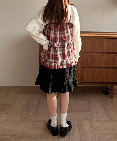 kutir(クティール)の「リボンドロストレース切り替えミニスカート(スカート・レディース・オフホワイト/ブラック・FREE)」の21枚目の写真
