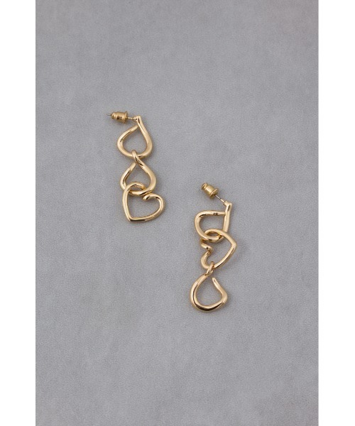 AZUL by moussy(アズールバイマウジー)の「ハートチェーンピアス(ピアス(両耳用)・レディース・ゴールド系その他/シルバー・FREE)」の10枚目の写真
