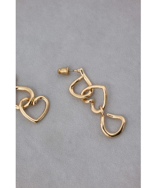 AZUL by moussy(アズールバイマウジー)の「ハートチェーンピアス(ピアス(両耳用)・レディース・ゴールド系その他/シルバー・FREE)」の11枚目の写真