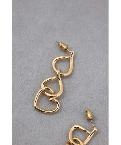 AZUL by moussy(アズールバイマウジー)の「ハートチェーンピアス(ピアス(両耳用)・レディース・ゴールド系その他/シルバー・FREE)」の12枚目の写真