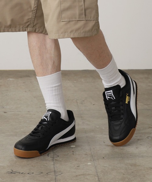 PUMA（プーマ）の「PUMA/プーマ ローマ ANNIVERSARIO スニーカー ガムソール メンズ 秋物 秋服 2026年秋冬（スニーカー・メンズ・ブラック・28/27.5/27/26.5/26）」の7枚目の写真