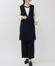 TRUDEA（トルディア）の「(2点セット/スーツ)ロングジレ×ワイドパンツ（スーツセット）」