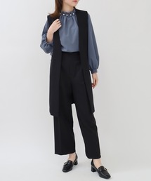 TRUDEA（トルディア）の「(2点セット/スーツ)ロングジレ×ワイドパンツ（スーツセット）」