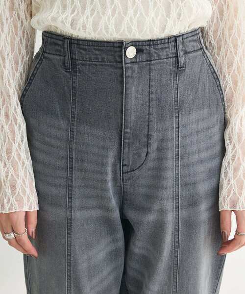 セール】GUMストレッチパネル切り替えデニムパンツ（デニム