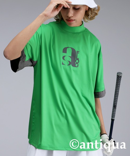 STCH オーバーサイズロゴ入りトップス antiqua ANTIQUA GOLF×STCH トップス メンズ 送料無料・6月29日