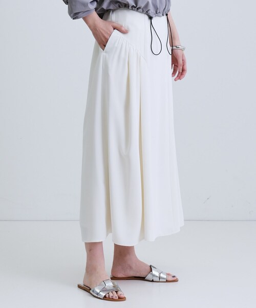 GALLEST(ギャレスト)の「ドレープギャザースカート(スカート・レディース・ブラック/ホワイト/グリーン系・36/38/40)」の10枚目の写真