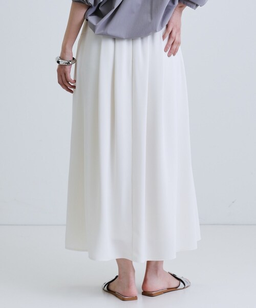 GALLEST(ギャレスト)の「ドレープギャザースカート(スカート・レディース・ブラック/ホワイト/グリーン系・36/38/40)」の11枚目の写真