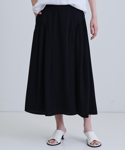 GALLEST(ギャレスト)の「ドレープギャザースカート(スカート・レディース・ブラック/ホワイト/グリーン系・36/38/40)」の18枚目の写真