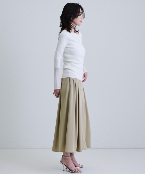 GALLEST(ギャレスト)の「ドレープギャザースカート(スカート・レディース・ブラック/ホワイト/グリーン系・36/38/40)」の21枚目の写真