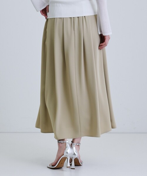 GALLEST(ギャレスト)の「ドレープギャザースカート(スカート・レディース・ブラック/ホワイト/グリーン系・36/38/40)」の4枚目の写真