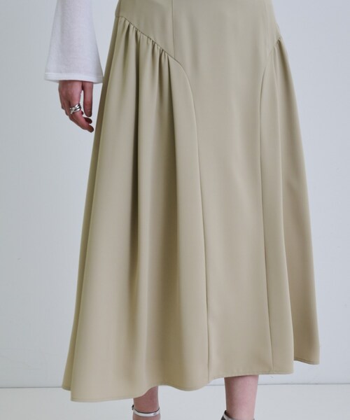 GALLEST(ギャレスト)の「ドレープギャザースカート(スカート・レディース・ブラック/ホワイト/グリーン系・36/38/40)」の7枚目の写真