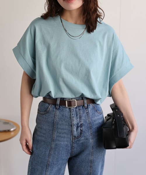 【接触冷感】フレンチスリーブTee / オーバーサイズTeeシャツ