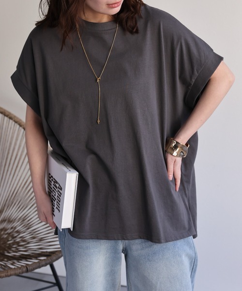 【接触冷感】フレンチスリーブTee / オーバーサイズTeeシャツ