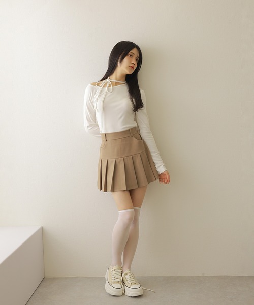 one off shoulder choker tops/ワンオフショルダーチョーカー