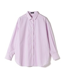 SHIPS Primary Navy Label:コットン タイプライター ビッグ シャツ