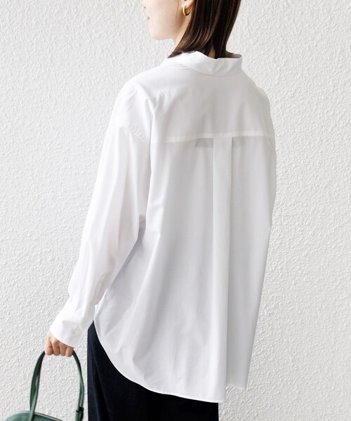 SHIPS(シップス)の「SHIPS Primary Navy Label:コットン タイプライター ビッグ シャツ(シャツ/ブラウス・レディース・ライトピンク/オフホワイト/ブルー/ライム/パープル/ライトブルー・36/38)」の9枚目の写真