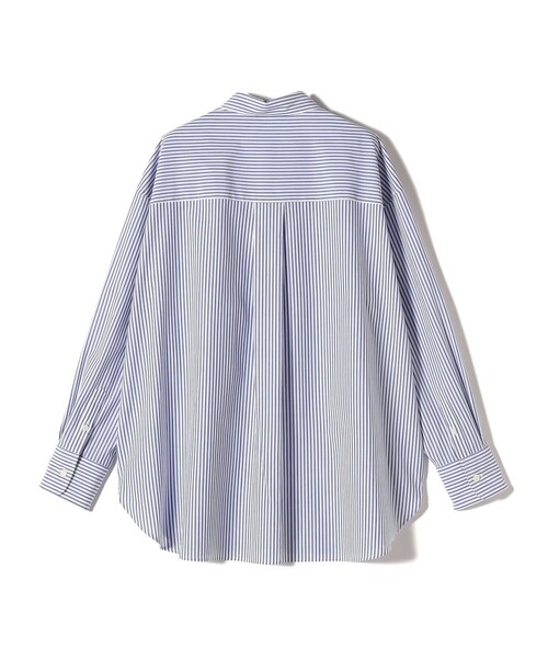 SHIPS Primary Navy Label:コットン タイプライター ビッグ シャツ
