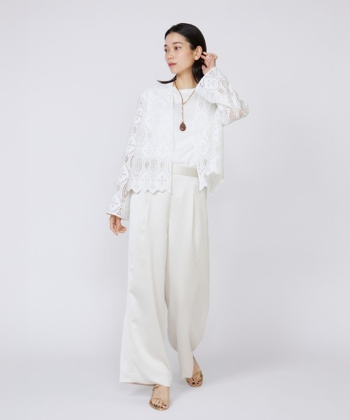 INED（イネド）の「【接触冷感】フレンチスリーブカットソー（Tシャツ/カットソー・レディース・ホワイト/ブラック/グリーン/グレー系その他・11号/9号）」の9枚目の写真