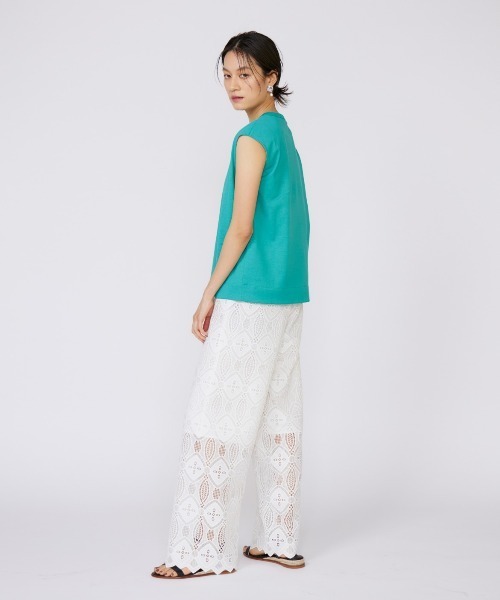 INED（イネド）の「【接触冷感】フレンチスリーブカットソー（Tシャツ/カットソー・レディース・ホワイト/ブラック/グリーン/グレー系その他・11号/9号）」の16枚目の写真