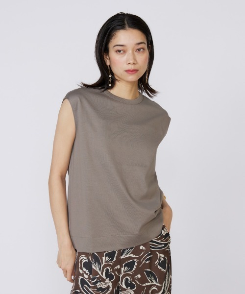 INED（イネド）の「【接触冷感】フレンチスリーブカットソー（Tシャツ/カットソー・レディース・ホワイト/ブラック/グリーン/グレー系その他・11号/9号）」の18枚目の写真