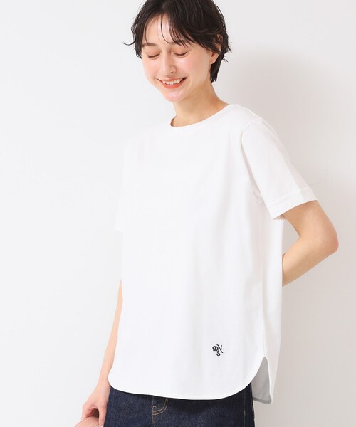 Dessin(デッサン)の「【レイヤード・1枚着・プチプラ】シャツテールTシャツ(XS~L)(Tシャツ/カットソー・レディース・ブラック系その他3/ホワイト系/ブラック・00/01/02/03)」の2枚目の写真