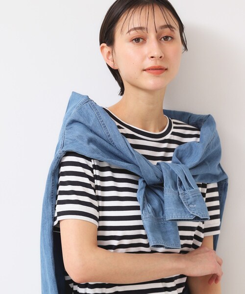 Dessin(デッサン)の「【レイヤード・1枚着・プチプラ】シャツテールTシャツ(XS~L)(Tシャツ/カットソー・レディース・ブラック系その他3/ホワイト系/ブラック・00/01/02/03)」の3枚目の写真