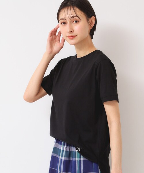 Dessin(デッサン)の「【レイヤード・1枚着・プチプラ】シャツテールTシャツ(XS~L)(Tシャツ/カットソー・レディース・ブラック系その他3/ホワイト系/ブラック・00/01/02/03)」の4枚目の写真