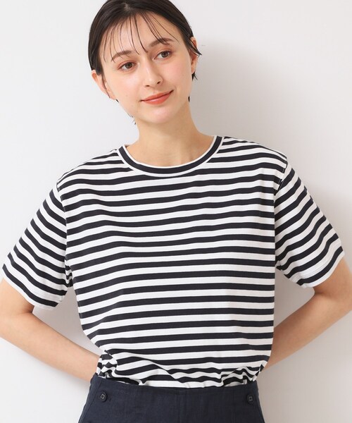 Dessin(デッサン)の「【レイヤード・1枚着・プチプラ】シャツテールTシャツ(XS~L)(Tシャツ/カットソー・レディース・ブラック系その他3/ホワイト系/ブラック・00/01/02/03)」の8枚目の写真
