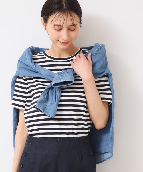 Dessin(デッサン)の「【レイヤード・1枚着・プチプラ】シャツテールTシャツ(XS~L)(Tシャツ/カットソー・レディース・ブラック系その他3/ホワイト系/ブラック・00/01/02/03)」の9枚目の写真