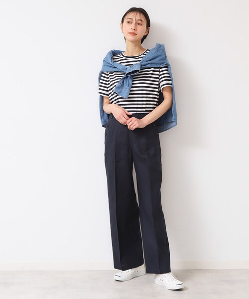 Dessin(デッサン)の「【レイヤード・1枚着・プチプラ】シャツテールTシャツ(XS~L)(Tシャツ/カットソー・レディース・ブラック系その他3/ホワイト系/ブラック・00/01/02/03)」の10枚目の写真