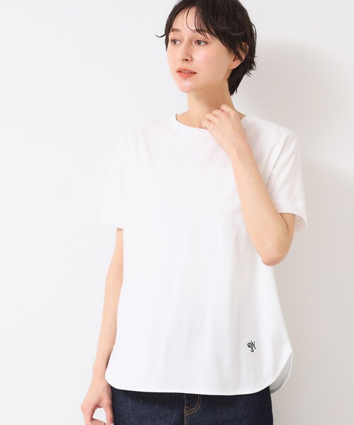 Dessin(デッサン)の「【レイヤード・1枚着・プチプラ】シャツテールTシャツ(XS~L)(Tシャツ/カットソー・レディース・ブラック系その他3/ホワイト系/ブラック・00/01/02/03)」の12枚目の写真