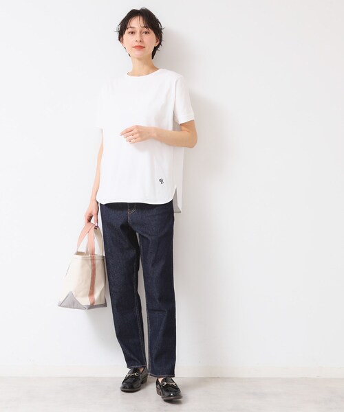 Dessin(デッサン)の「【レイヤード・1枚着・プチプラ】シャツテールTシャツ(XS~L)(Tシャツ/カットソー・レディース・ブラック系その他3/ホワイト系/ブラック・00/01/02/03)」の14枚目の写真