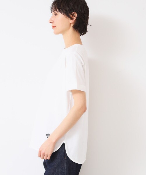 Dessin(デッサン)の「【レイヤード・1枚着・プチプラ】シャツテールTシャツ(XS~L)(Tシャツ/カットソー・レディース・ブラック系その他3/ホワイト系/ブラック・00/01/02/03)」の17枚目の写真