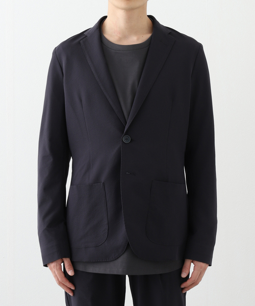 HERNO(ヘルノ)の「HERNO (ヘルノ) SeerSucker Stretch 2BJK GA000192U(テーラードジャケット・メンズ・ネイビー・46)」の4枚目の写真