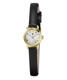 LIP（リップ）の「「LIP/リップ」アンリエット　レザーベルト　ブラック×ゴールド（アナログ腕時計）」