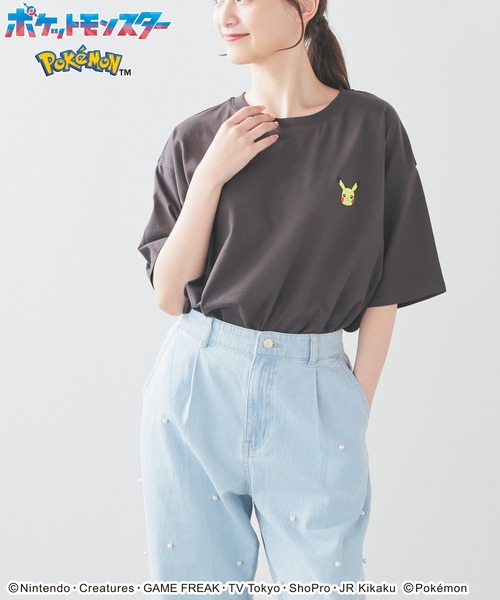 Honeys（ハニーズ）の「【ＵＶカット】ポケモン／ゆるＴシャツ（Tシャツ/カットソー・レディース・オートミール/ホワイト系その他/ブルー系その他3/ブラック系その他2/ピンク系その他/ブラック系その他/ミント・LL/M/SS/S/L）」の15枚目の写真