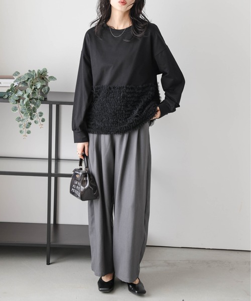 AMELY(エミリー)の「チュールフリルプルオーバー(Tシャツ/カットソー・レディース・ブラック/グレー/ホワイト・フリー)」の10枚目の写真