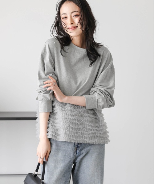 AMELY(エミリー)の「チュールフリルプルオーバー(Tシャツ/カットソー・レディース・ブラック/グレー/ホワイト・フリー)」の19枚目の写真