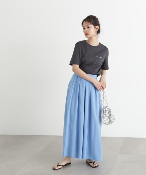 N.（N. Natural Beauty Basic）（エヌエヌナチュラルビューティーベーシック）の「ハートフレームロゴＴ（Tシャツ/カットソー・レディース・オフホワイト/チャコールグレー/ライトグリーン・MEDIUM）」の17枚目の写真