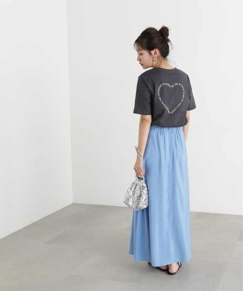 N.（N. Natural Beauty Basic）（エヌエヌナチュラルビューティーベーシック）の「ハートフレームロゴＴ（Tシャツ/カットソー・レディース・オフホワイト/チャコールグレー/ライトグリーン・MEDIUM）」の21枚目の写真