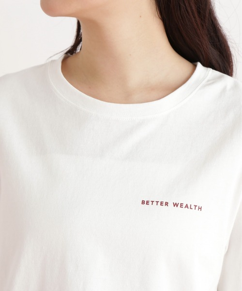 N.（N. Natural Beauty Basic）（エヌエヌナチュラルビューティーベーシック）の「ハートフレームロゴＴ（Tシャツ/カットソー・レディース・オフホワイト/チャコールグレー/ライトグリーン・MEDIUM）」の12枚目の写真