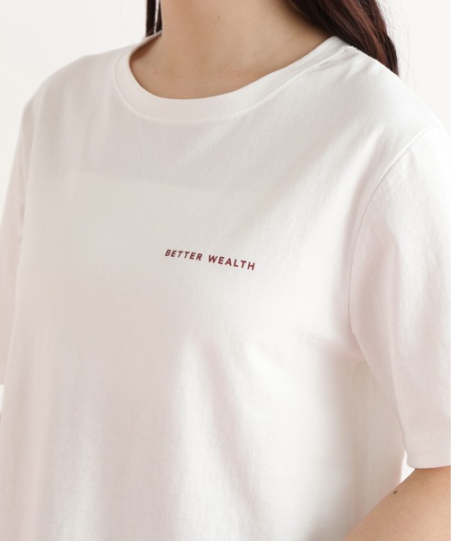 N.（N. Natural Beauty Basic）（エヌエヌナチュラルビューティーベーシック）の「ハートフレームロゴＴ（Tシャツ/カットソー・レディース・オフホワイト/チャコールグレー/ライトグリーン・MEDIUM）」の13枚目の写真