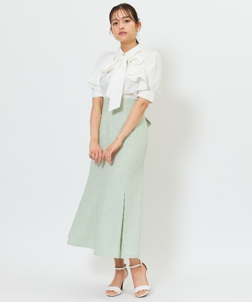 AND COUTURE（アンドクチュール）の「バックリボンマーメイドスカート（スカート・レディース・ミント/ネイビー/グレー・SMALL/MEDIUM）」の20枚目の写真